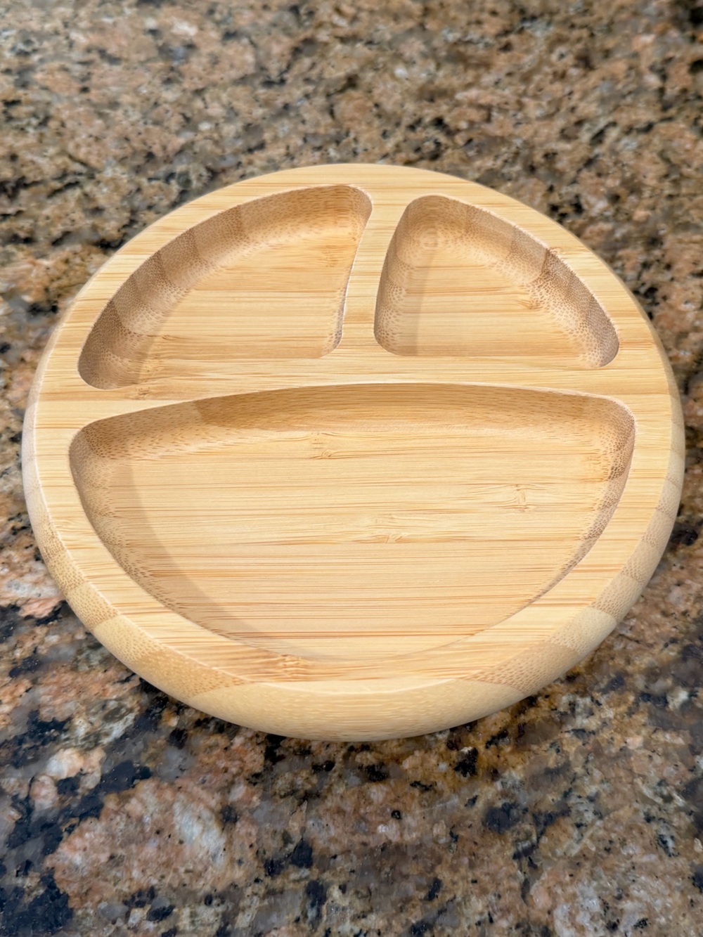 Natural Bamboo Divided Dinner Plate - Neutral